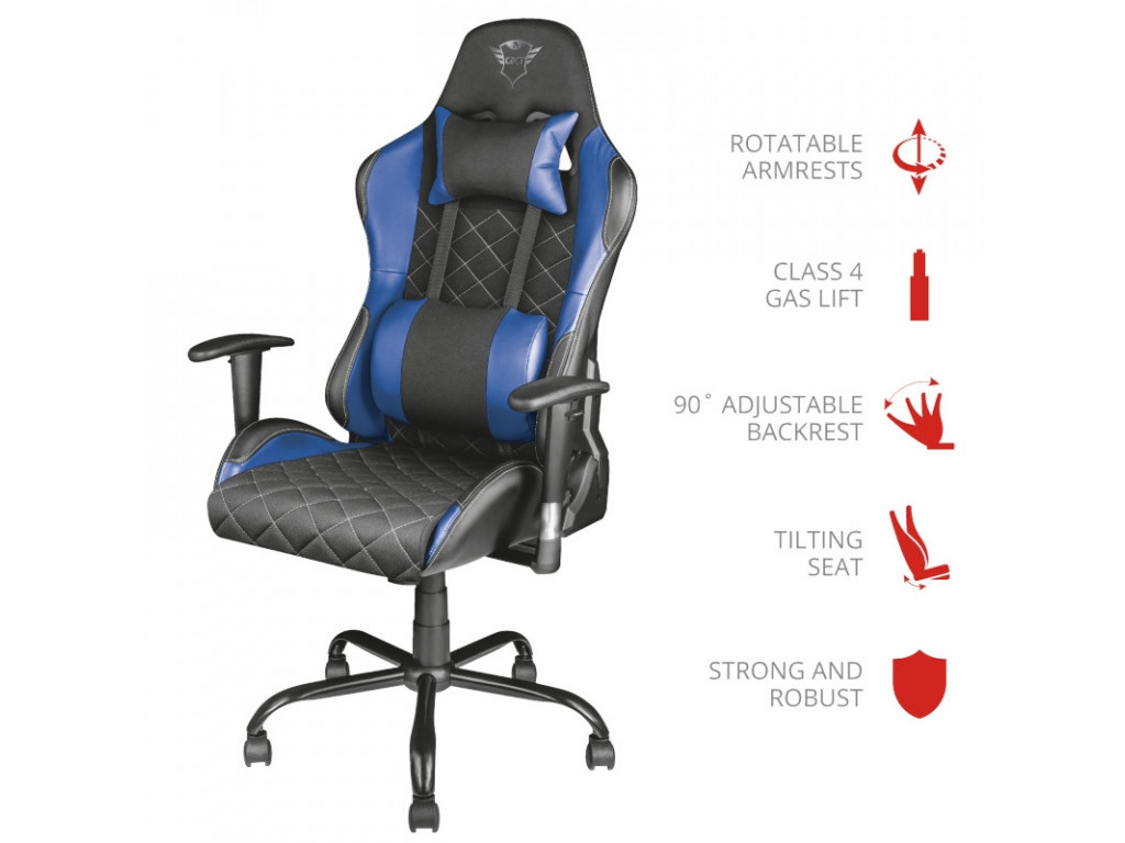 Стол TRUST GXT 707B Resto Gaming Chair - blue 16935_1.jpg