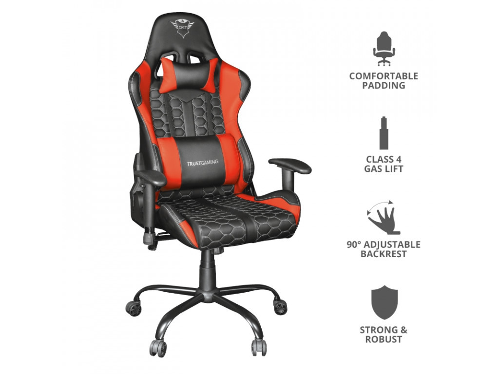 Стол TRUST GXT 708R Resto Gaming Chair Red 16938_12.jpg