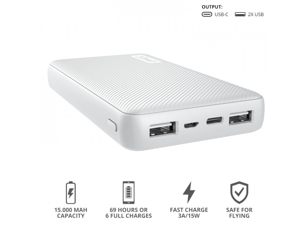 Външна батерия TRUST Primo Fast Powerbank 15000 mAh White 17274_12.jpg