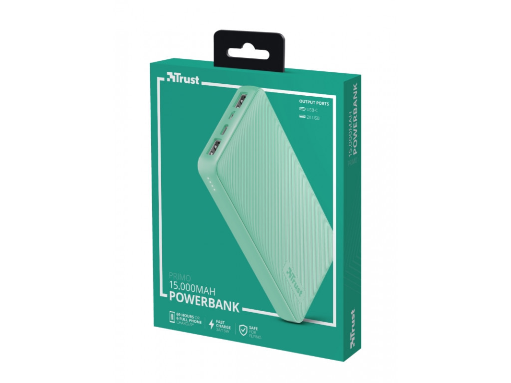 Външна батерия TRUST Primo Fast Powerbank 15000 mAh Mint 17276_11.jpg