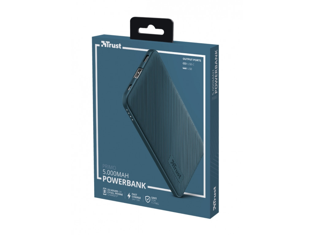 Външна батерия TRUST Primo Fast Ultra-thin Powerbank 5000 mAh Blue 17279_13.jpg