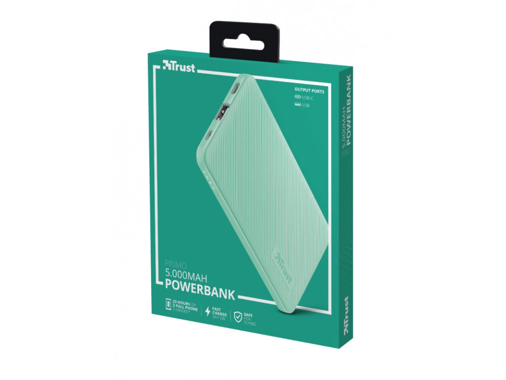 Външна батерия TRUST Primo Fast Ultra-thin Powerbank 5000 mAh Mint 17280_13.jpg