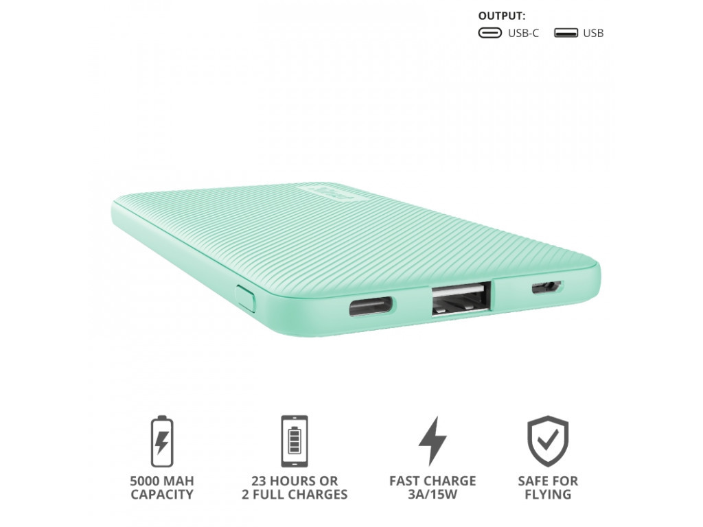 Външна батерия TRUST Primo Fast Ultra-thin Powerbank 5000 mAh Mint 17280_19.jpg