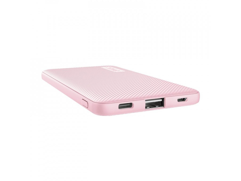 Външна батерия TRUST Primo Fast Ultra-thin Powerbank 5000 mAh Pink 17281_1.jpg