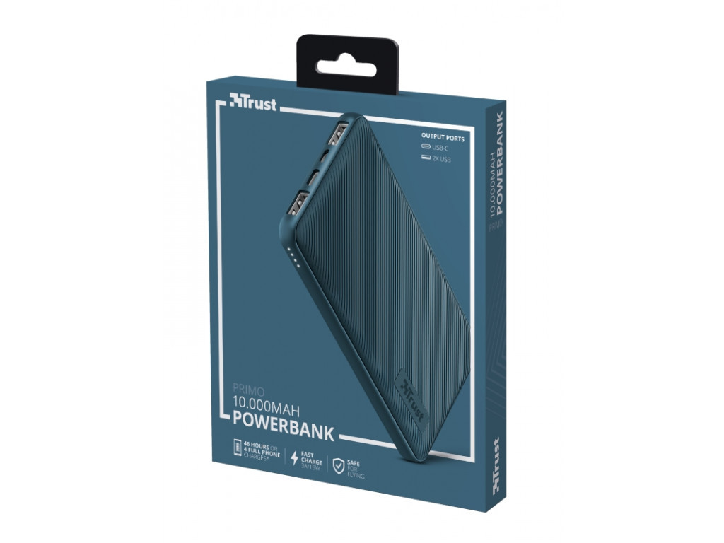 Външна батерия TRUST Primo Fast Ultra-thin Powerbank 10000 mAh Blue 17283_13.jpg