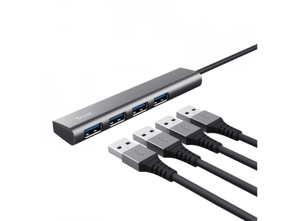 USB хъб TRUST Halyx 4-PORT USB-C HUB 26590_1.jpg