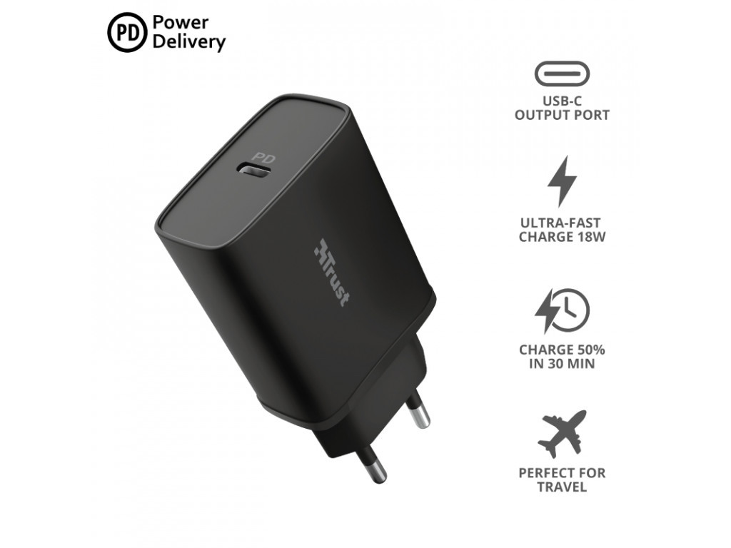 Зарядно устройство TRUST Qmax 18W Ultra-Fast USB-C Charger with PD 2831_43.jpg
