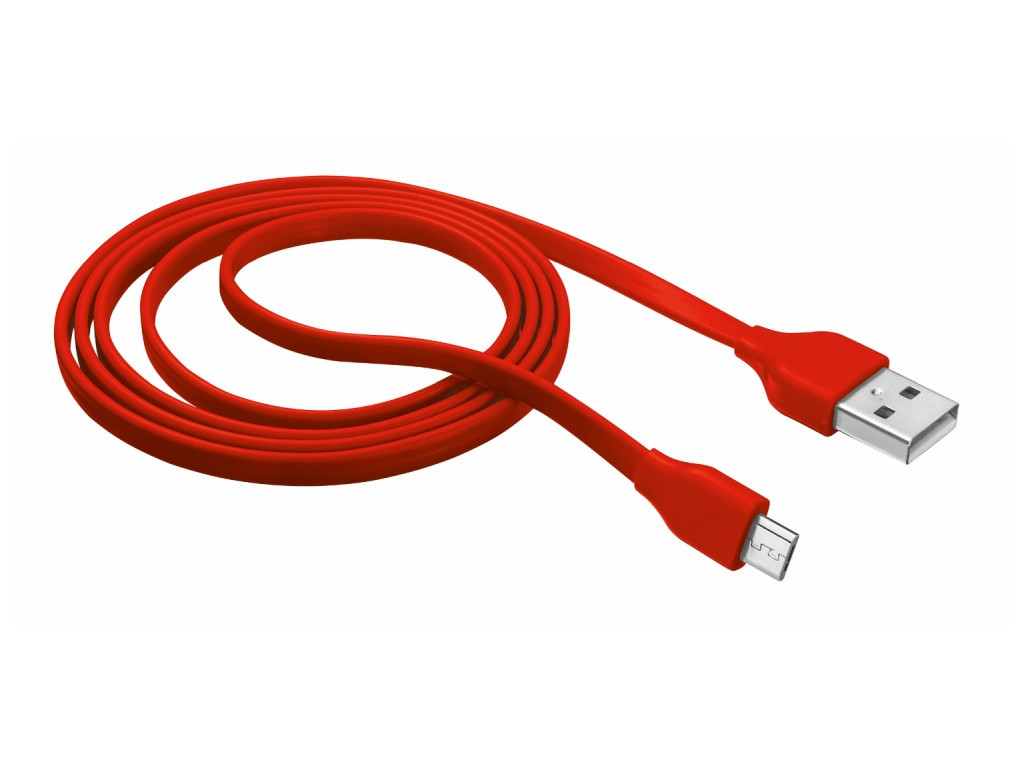 Кабел TRUST Flat Micro-USB Cable 1m - red 2842_1.jpg