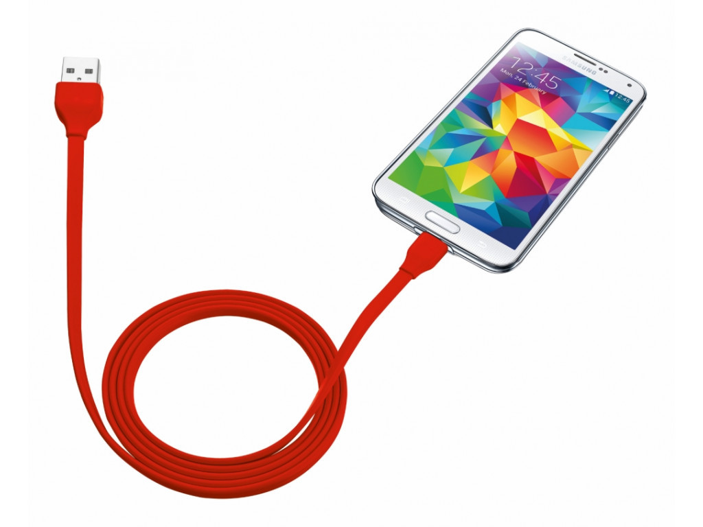 Кабел TRUST Flat Micro-USB Cable 1m - red 2842_14.jpg